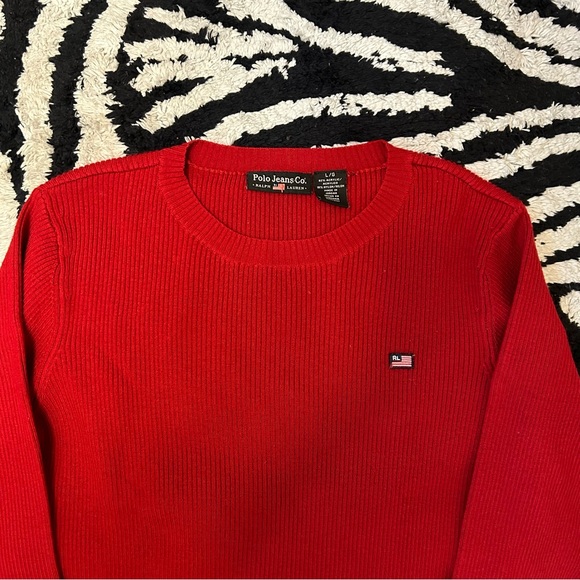 Ralph Lauren Polo Sweater Size Large Red - Picture 4 of 7